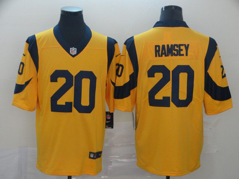 Men Los Angeles Rams 20 Ramsey Yellow Nike Vapor Untouchable Limited Player NFL Jerseys